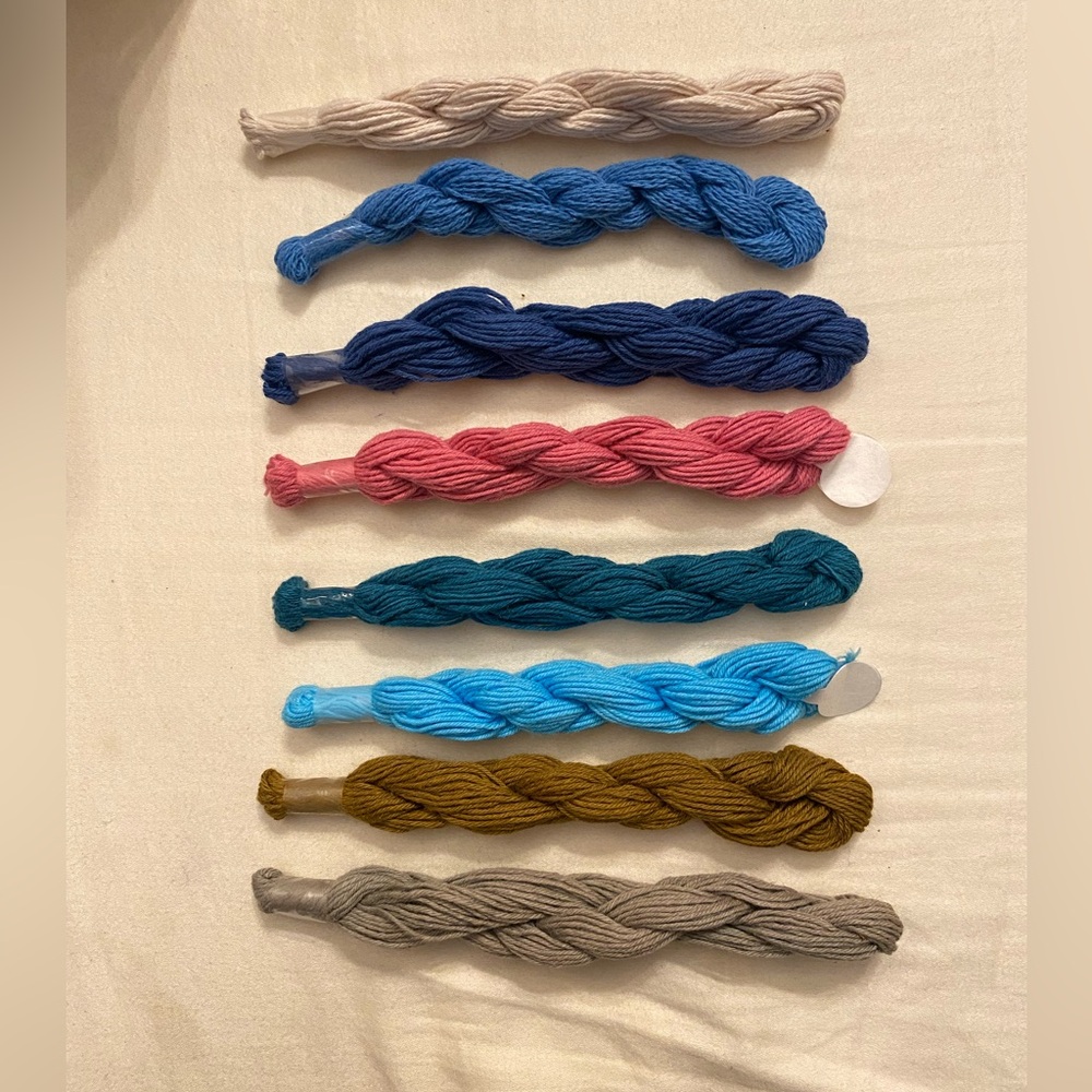 8 Professional Quality Assorted Embroidery Floss Skeins - Heavy Duty Cotton NWOT